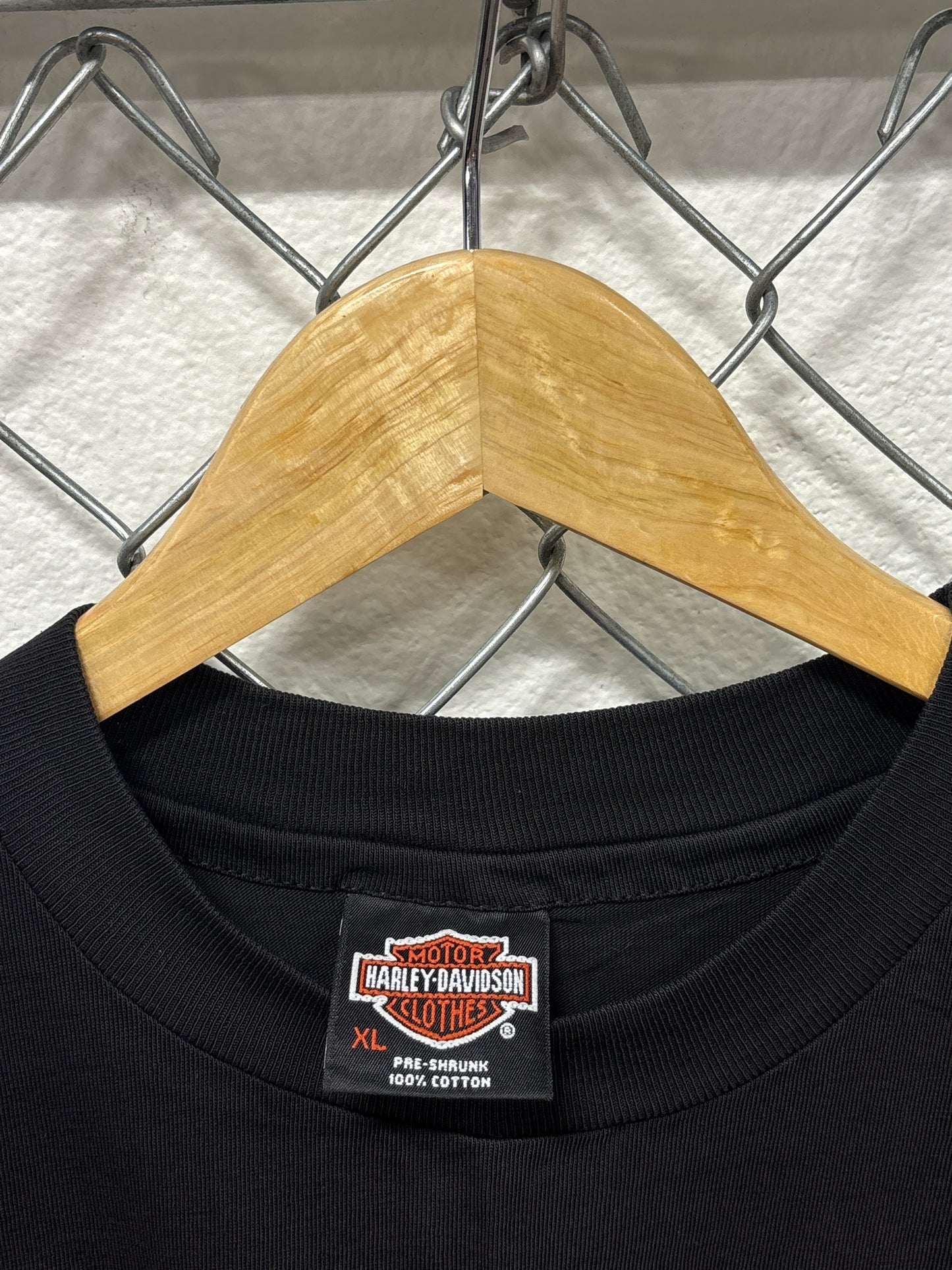 Vintage 80's Harley Davidson Oak Lawn Illinois Biker Pocket Tee Size XL