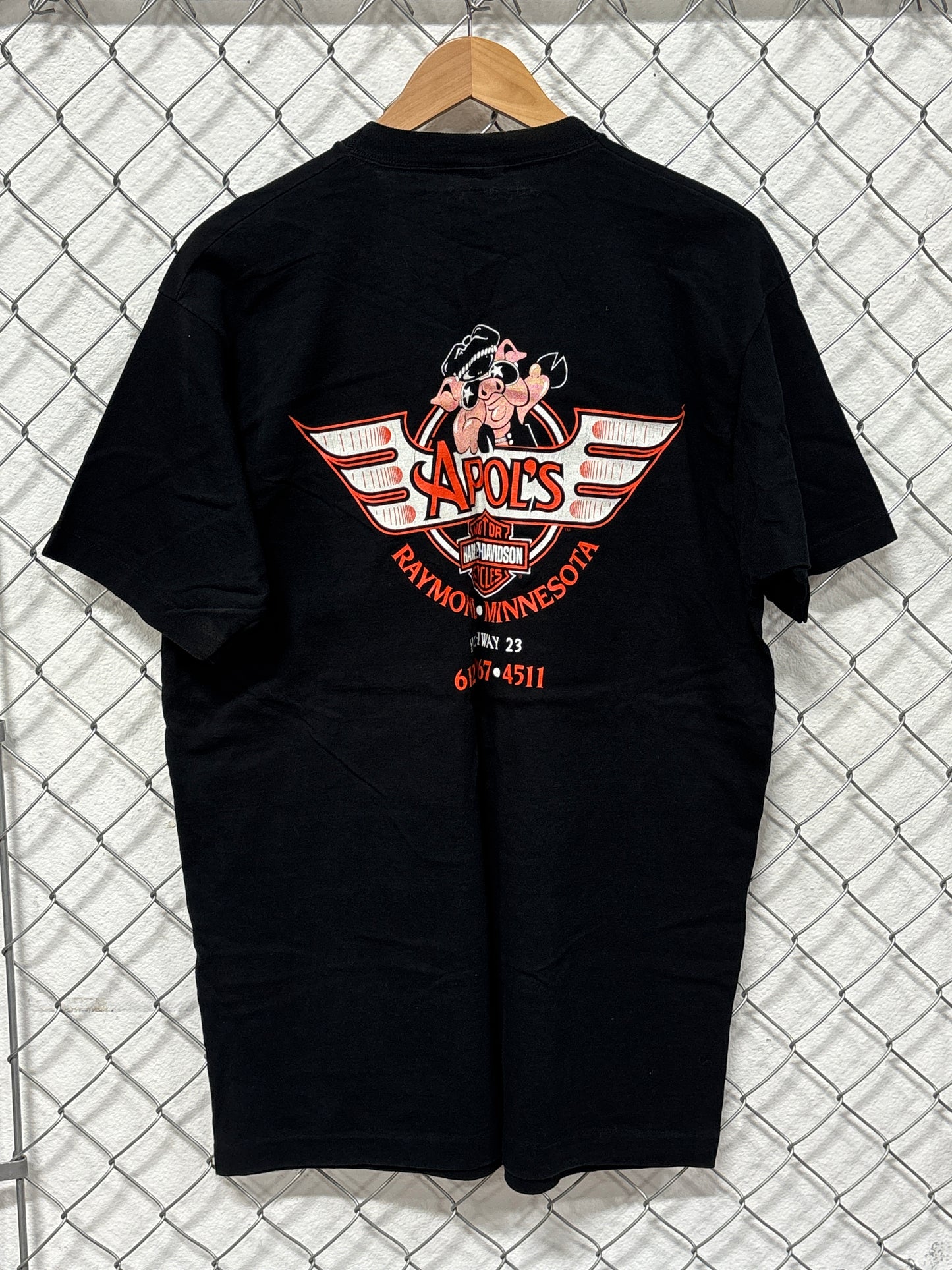 Vintage 1990 Harley Davidson Enjoy the Freedom Biker Pocket Tee Size XL