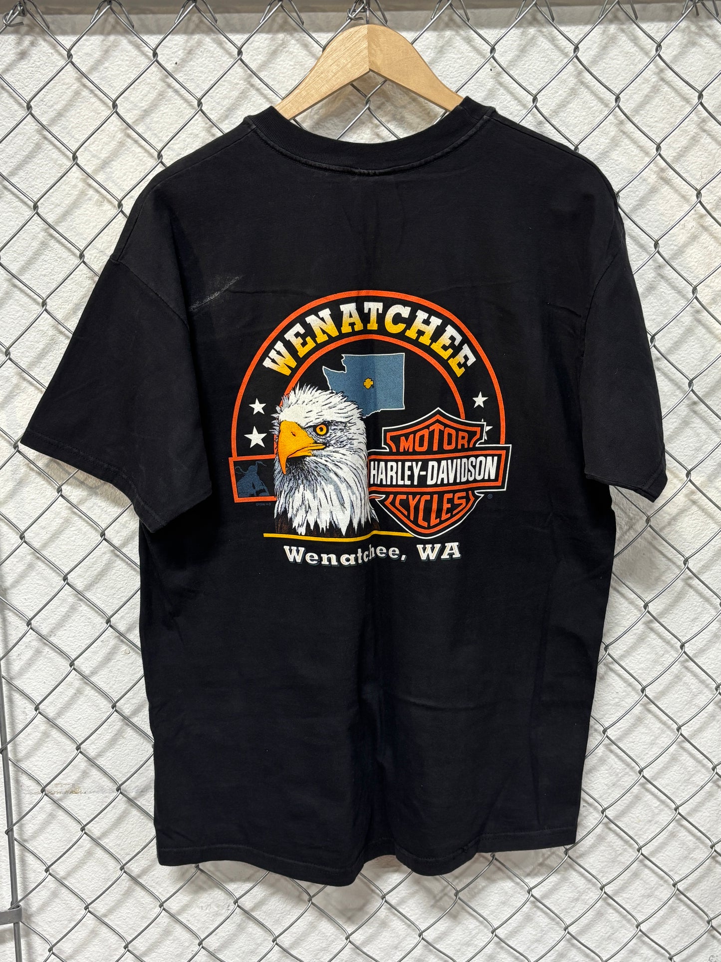 Vintage 90's Harley Davidson Freedom Rides on It's Wings Tee Size XL