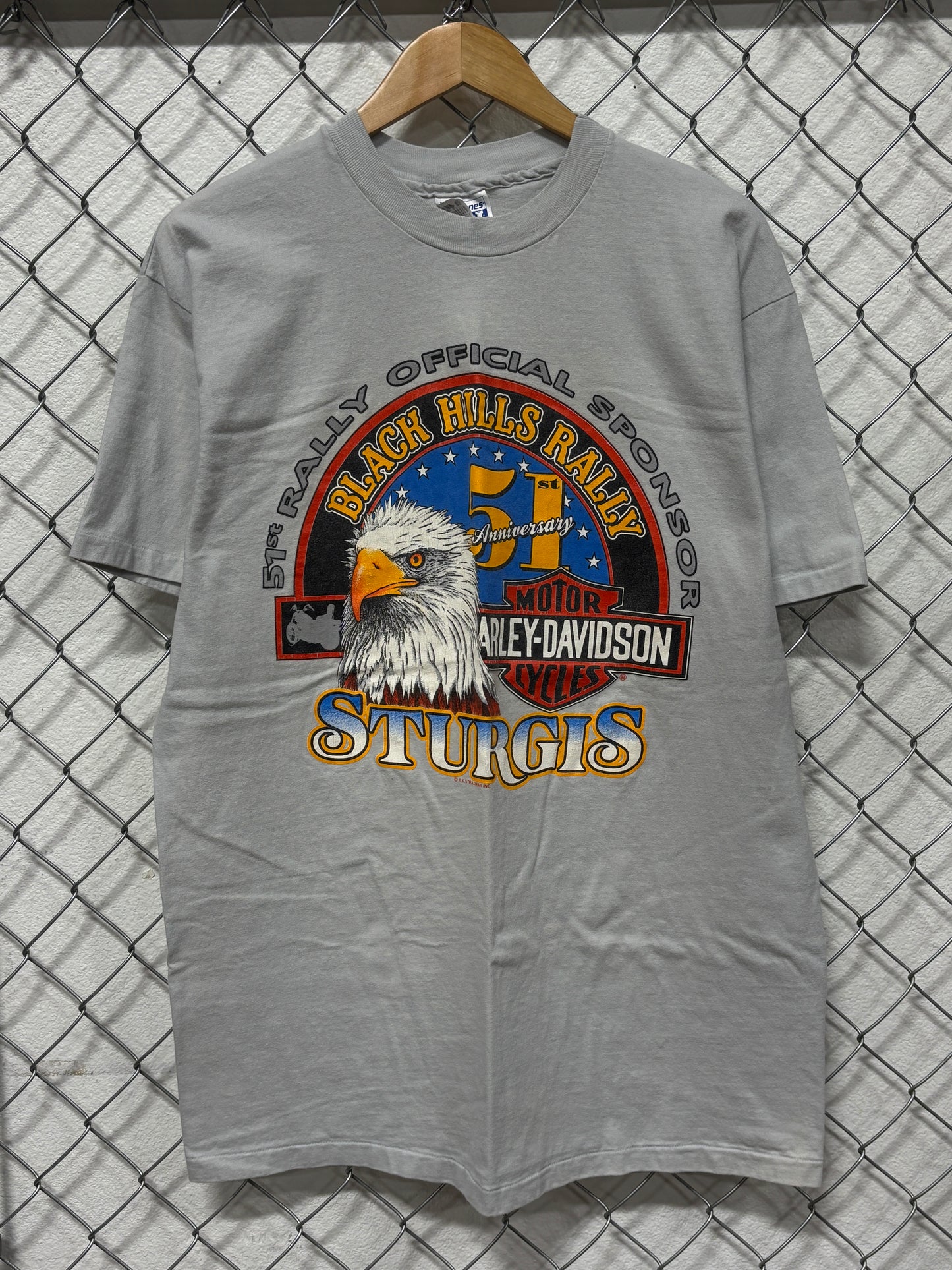 Vintage Harley Davidson 51st Sturgis Rally Biker Graphic Tee Size XL