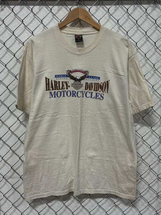 Vintage 90's Harley Davidson World Class Riding Machine Biker Tee Size XL