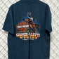 Vintage Harley Davidson Running Wild Gilette Wyoming Biker Tee Size XL