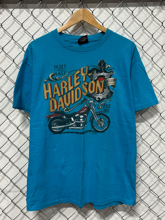 Vintage 1991 Harley Davidson 3D Emblem Built to Last Biker Tee Size XL
