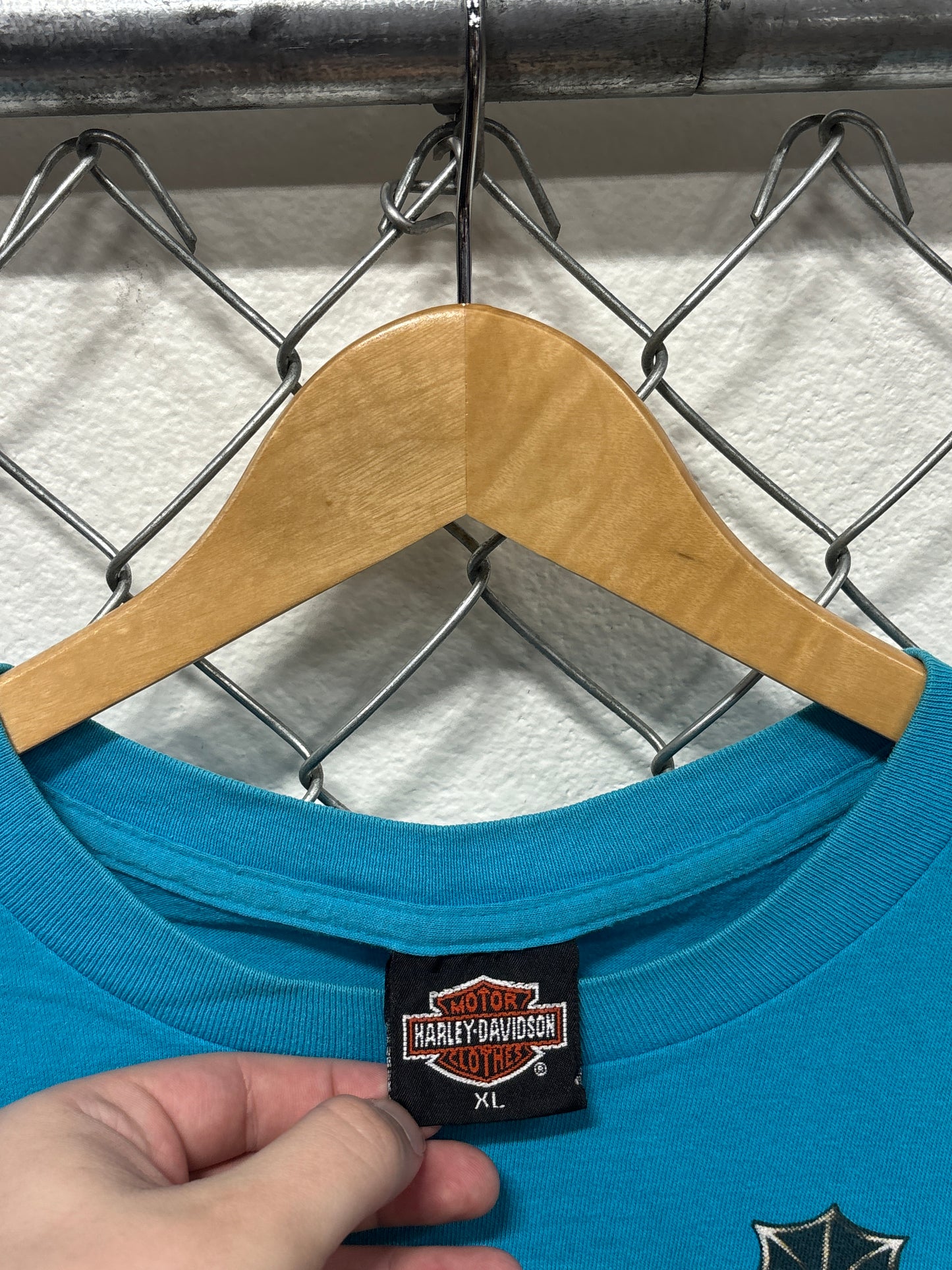 Vintage 1991 Harley Davidson 3D Emblem Built to Last Biker Tee Size XL