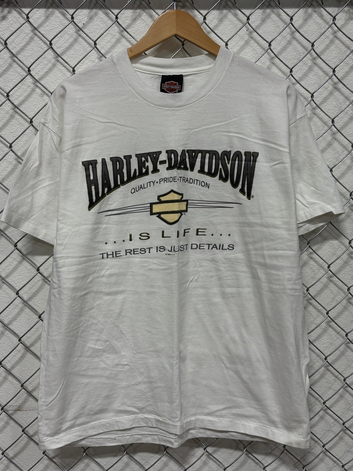 Vintage 1996 Harley Davidson Is Life Rest is Just Details Biker Tee Size XL