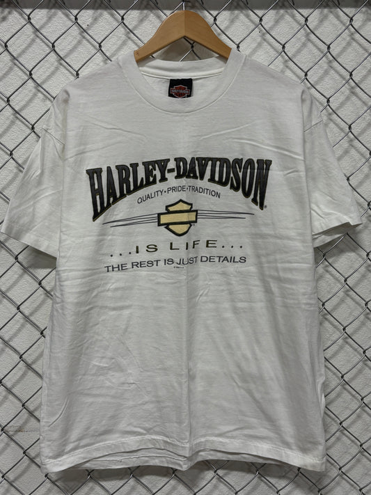 Vintage 1996 Harley Davidson Is Life Rest is Just Details Biker Tee Size XL