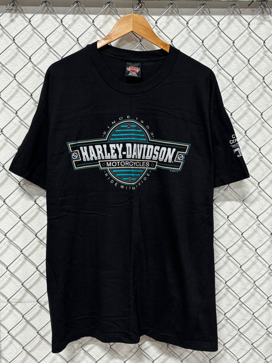 Vintage 1996 Harley Davidson Ride with Pride Biker Graphic Tee Size XL