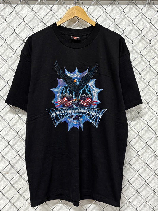 Vintage 1994 Harley Davidson Eagle Crest Holoubek Biker Tee Size XL