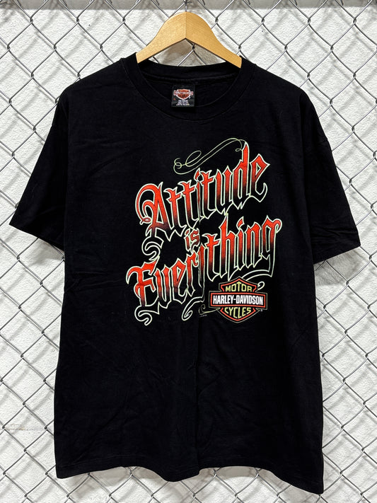 Vintage 90's Harley Davidson Attitude is Everything Biker Tee Size XL