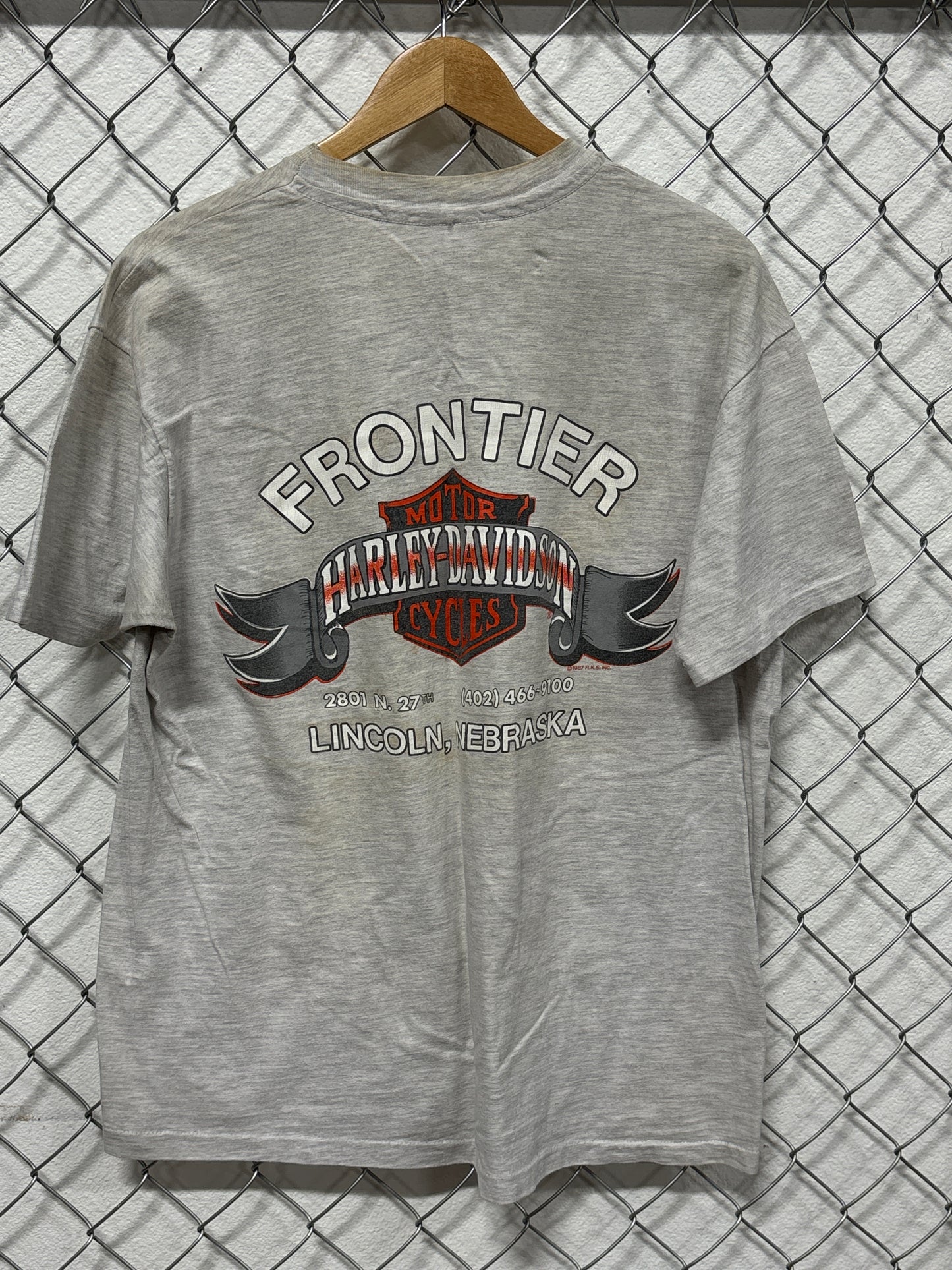 Vintage 1990 Harley Davidson The Wind Beneath My Wings Biker Tee Size XL
