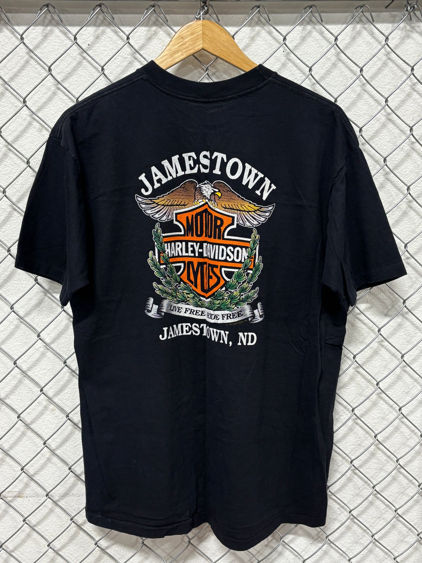 Vintage 1992 Harley Davidson One Way One Ride Holoubek Biker Tee Size XL