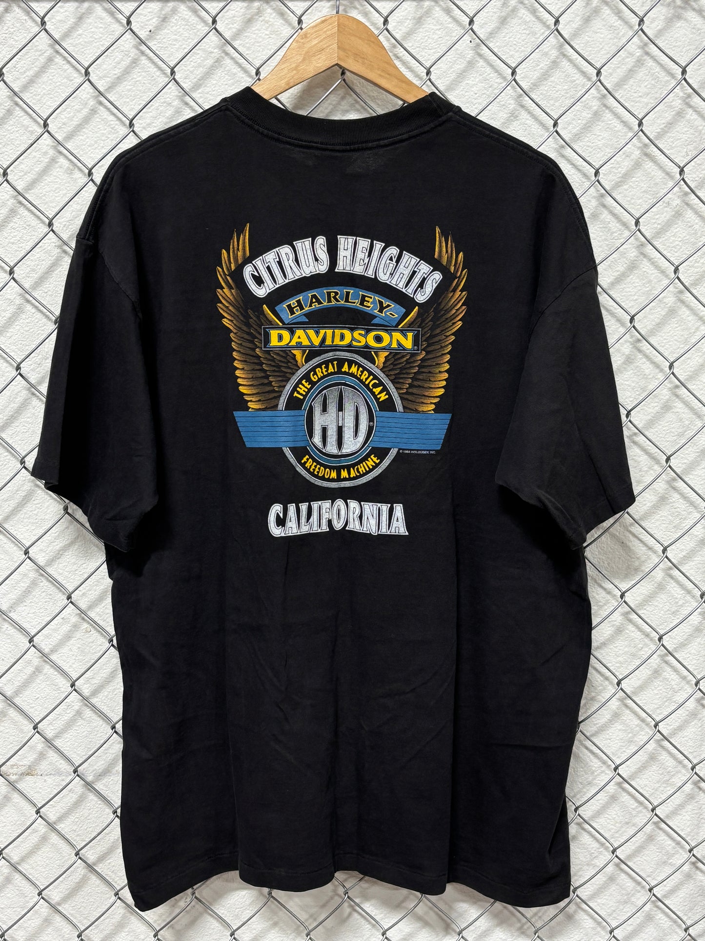 Vintage Harley Davidson Fat Is Where It's At Biker Graphic Tee Size XL