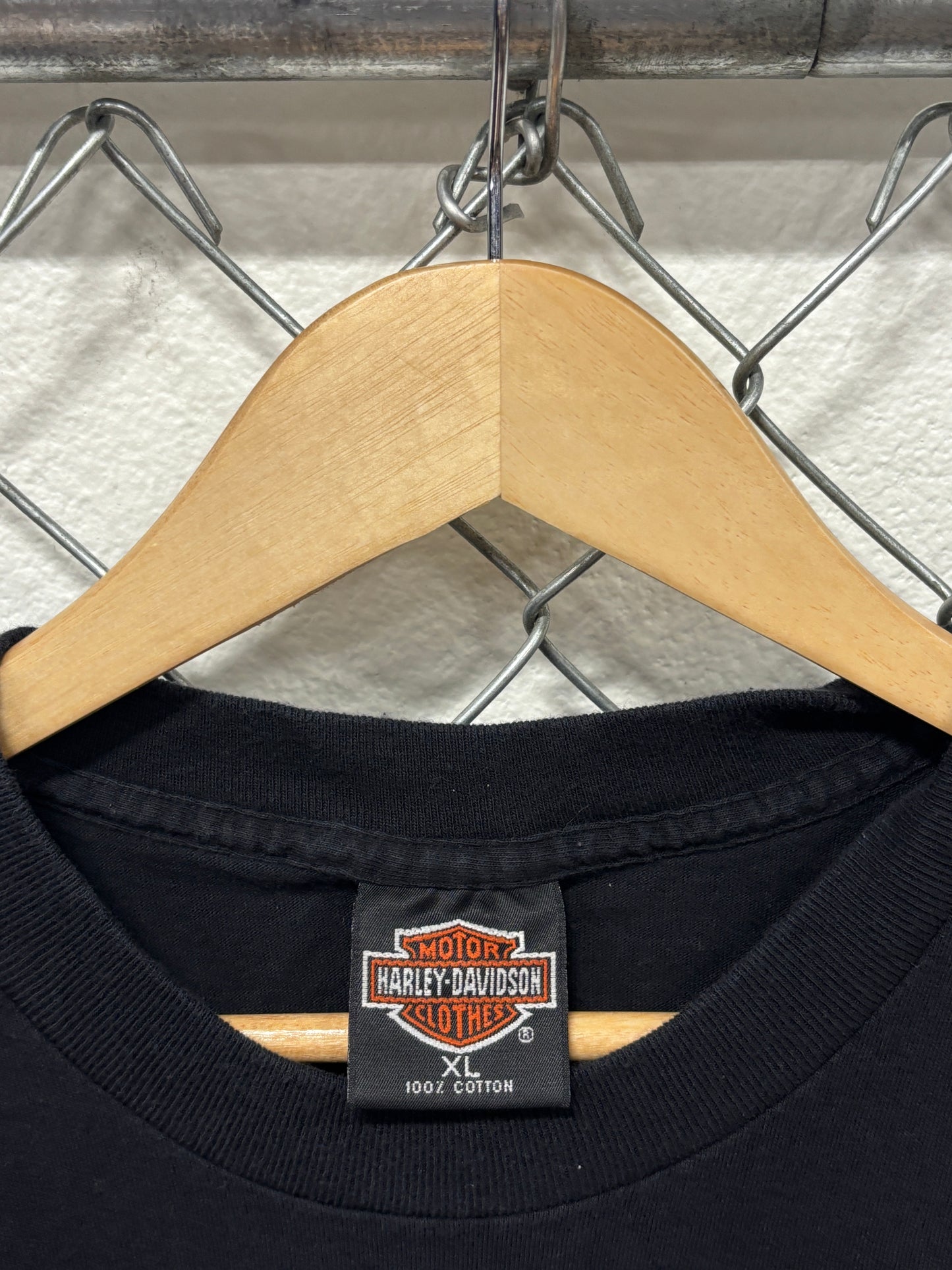 Vintage 90's Harley Davidson Livin on the Edge Biker Graphic Tee Size XL