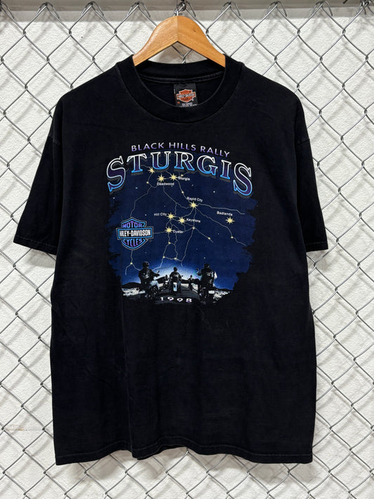 Vintage 1998 Harley Davidson Black Hills Rally Sturgis Tee Size XL