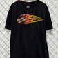 Vintage 1995 Harley Davidson Flaming Logo Indiana Biker Tee Size XL