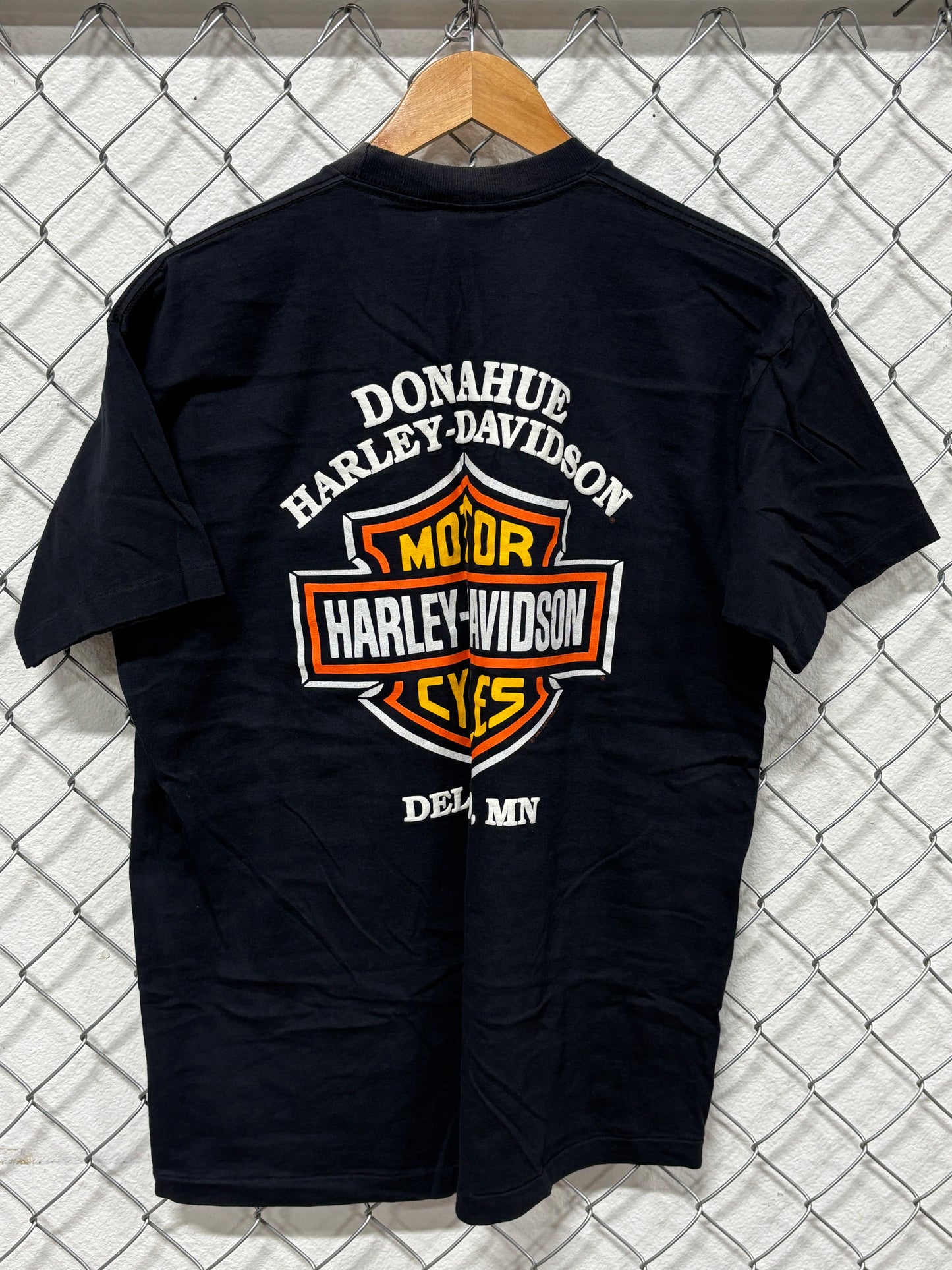 Vintage 1990 Harley Davidson Ain't No Fairweather Biker Tee Size XL