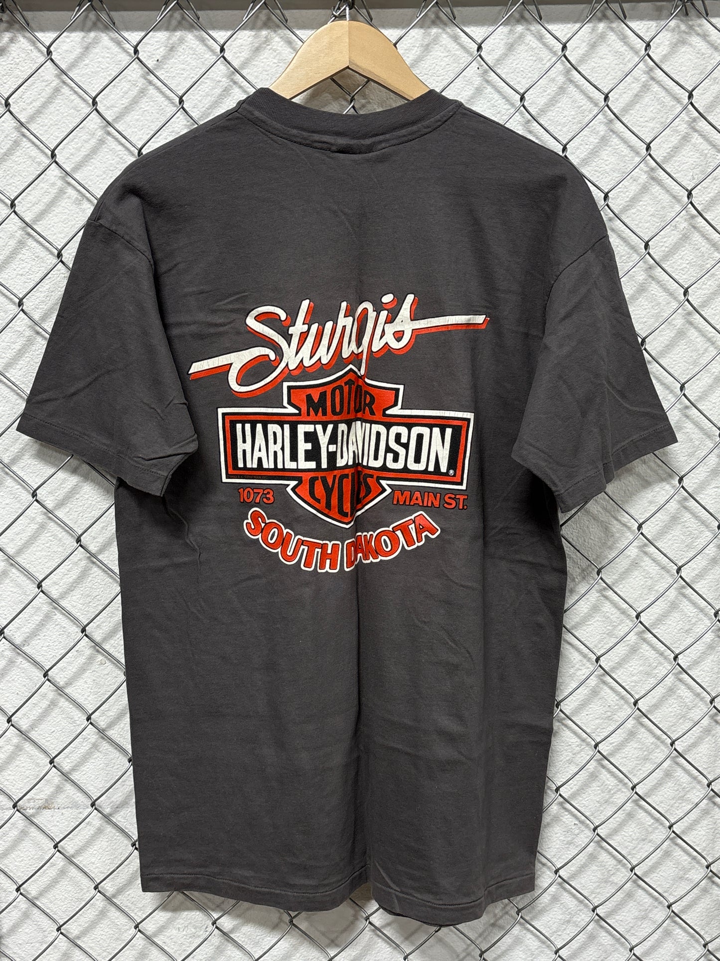 Vintage 90's Harley Davidson Sturgis 50th Anniversary Biker Tee Size XL
