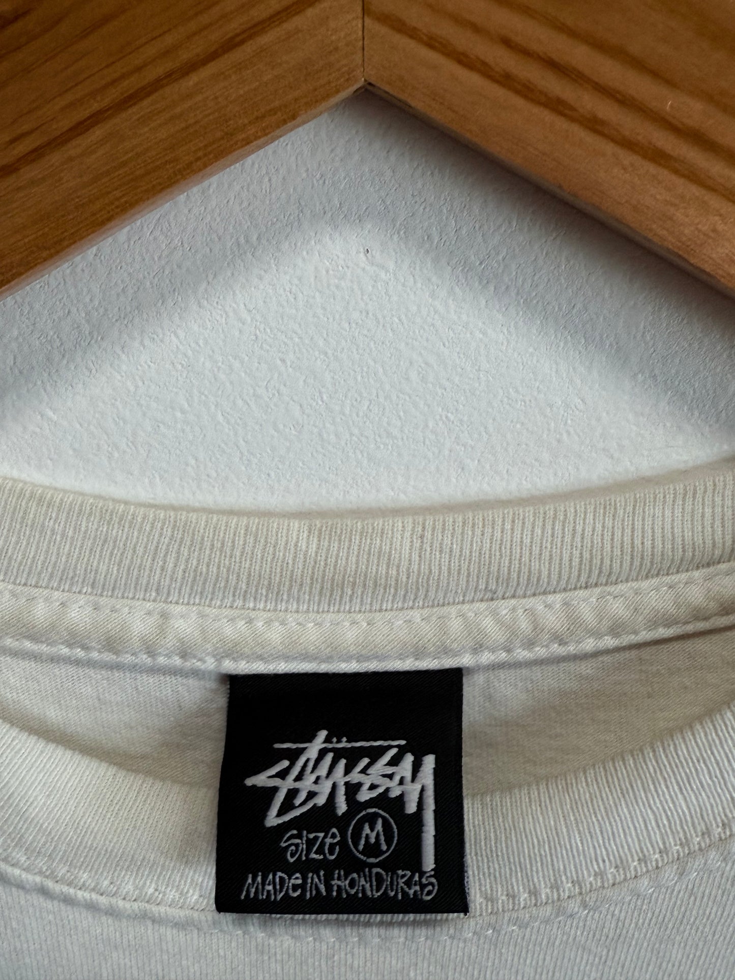 Stussy Classic Logo White Graphic Tee Size Medium