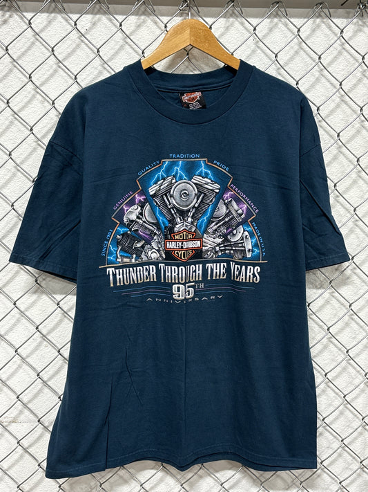 Vintage 90's Harley Davidson Thunder Through the Years Tee Size XL
