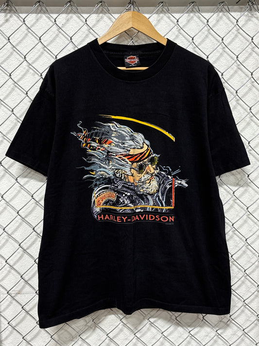 Vintage 90's Harley David Paul Smith Biker Portrait Graphic Tee Size XL