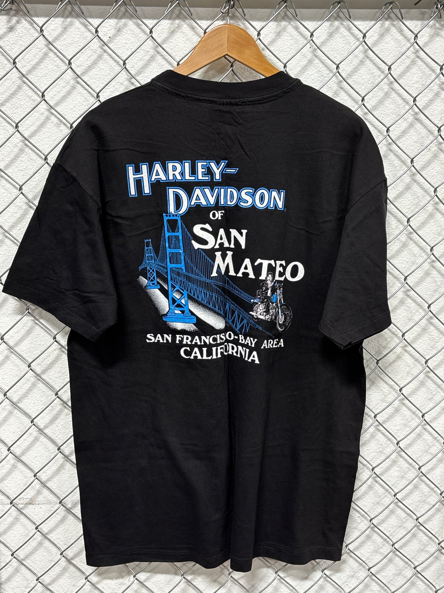 Vintage 90's Harley Davidson 1971 Super Glide Bike Graphic Tee Size XL