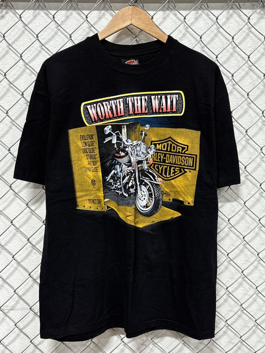 Vintage 90's Harley Davidson Worth the Wait Bike Models Graphic Tee Size XL