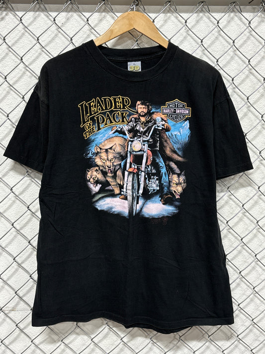 Vintage 1988 Harley Davidson 3D Emblem Leader of the Pack Tee Size XL