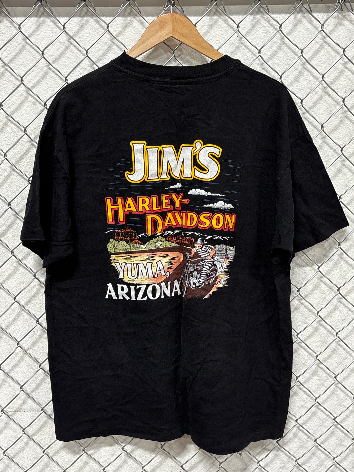 Vintage 90's Harley Davidson Makin Tracks Tire Tread Biker Tee Size XL