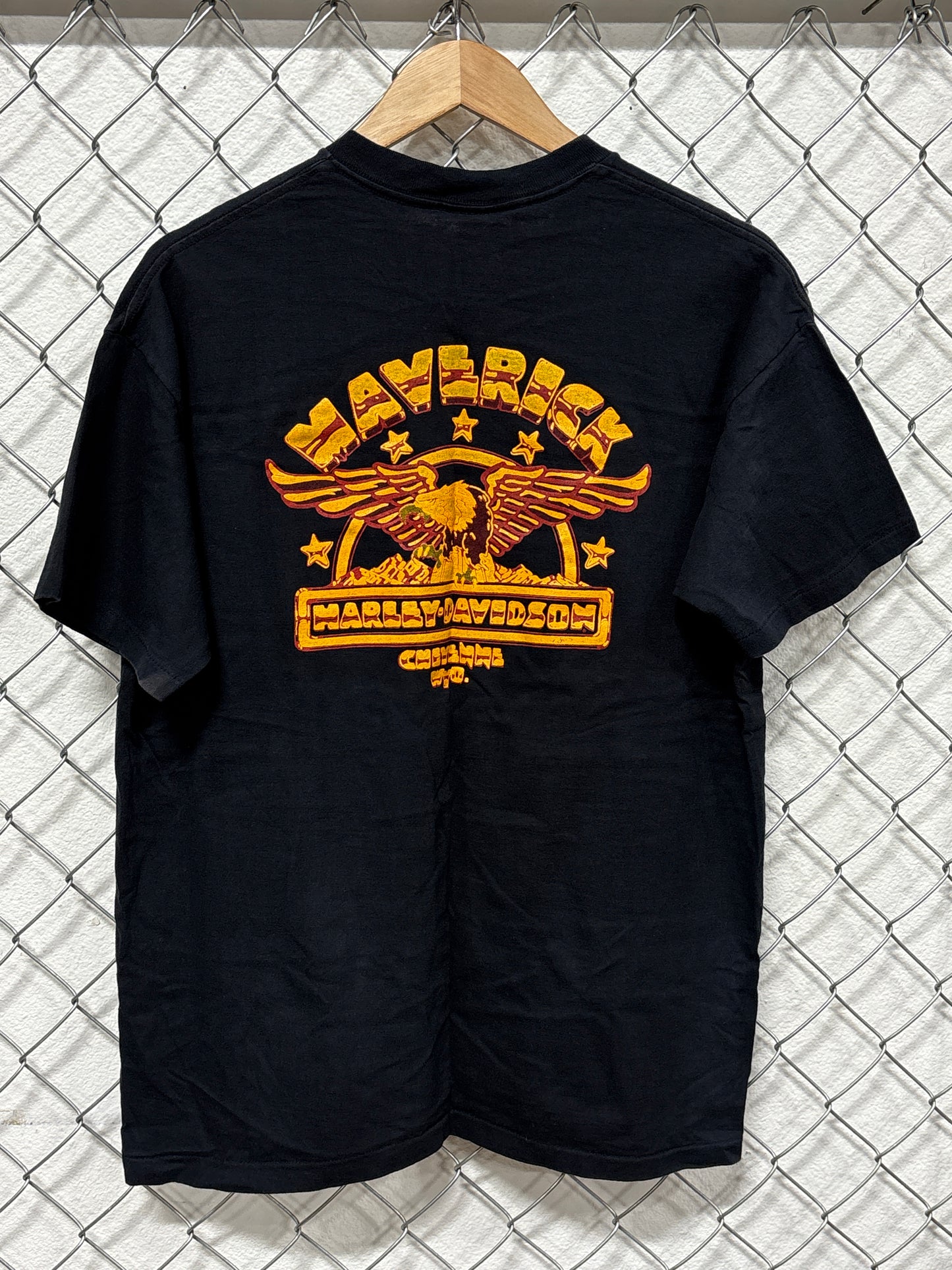 Vintage 1989 Harley Davidson Lone Wolf Holoubek Biker Graphic Tee Size XL