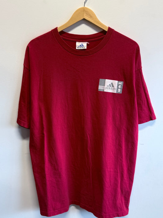 Vintage Y2K Adidas Soccer Graphic Tee Size XL