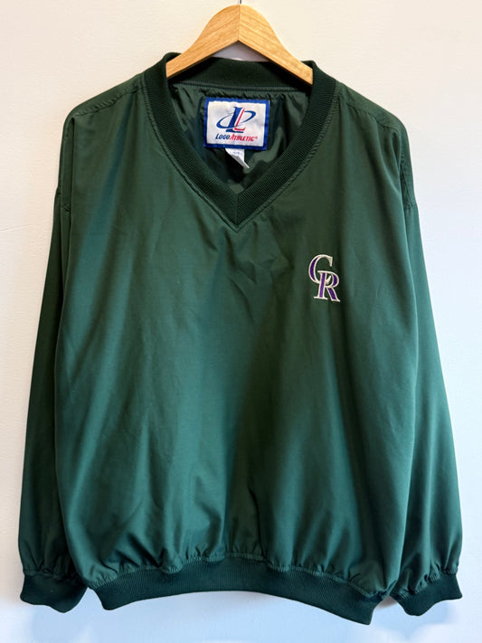 Vintage 90's Colorado Rockies Green Pullover Shirt Size Large