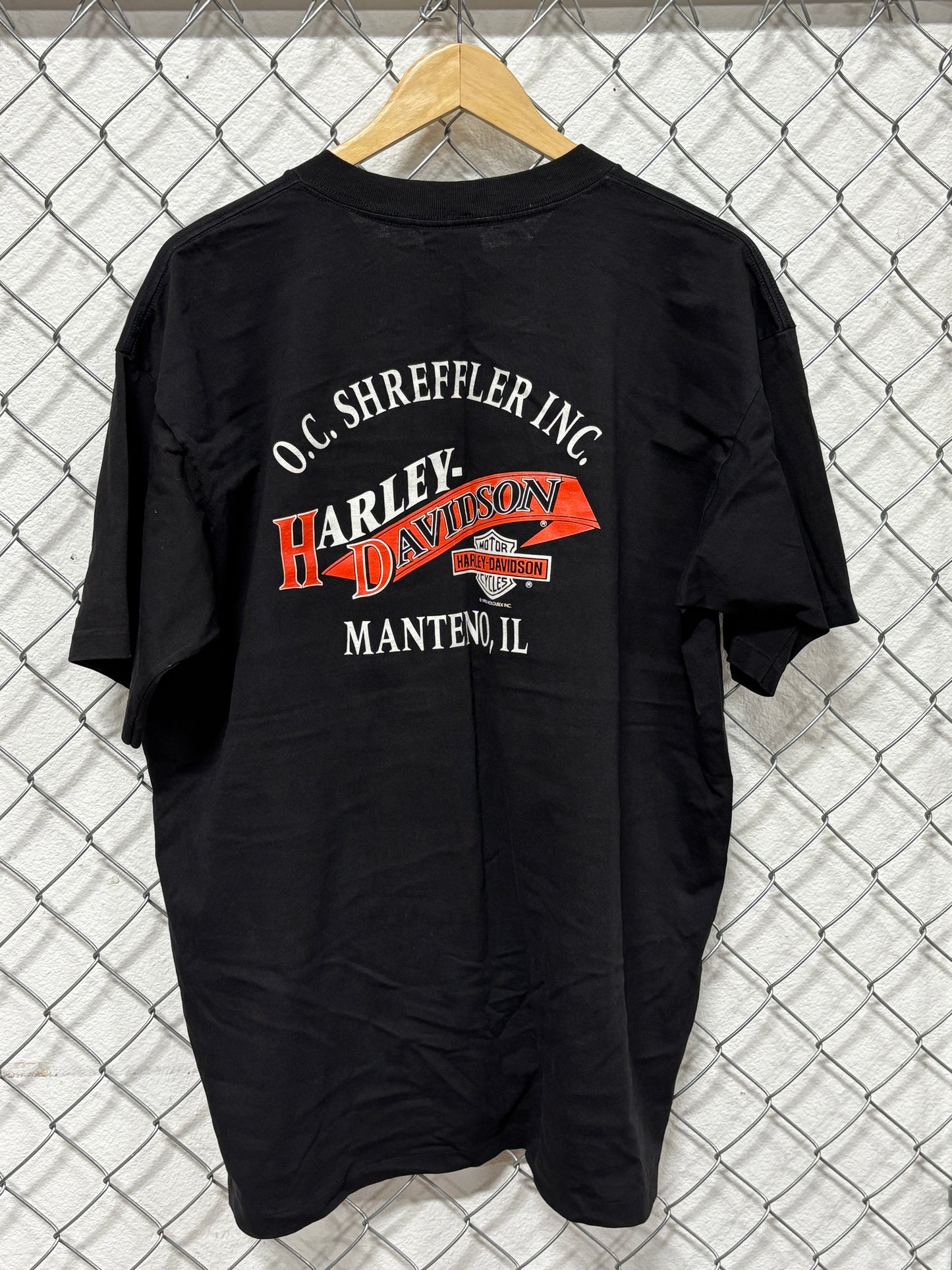 Vintage 1994 Harley Davidson Loud Pipes Save Lives Biker Tee Size XL