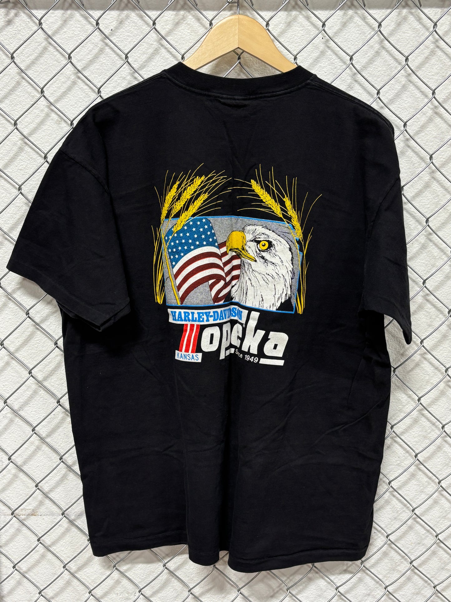 Vintage 1992 Harley Davidson Take Home the Thunder Eagle Biker Tee Size XL