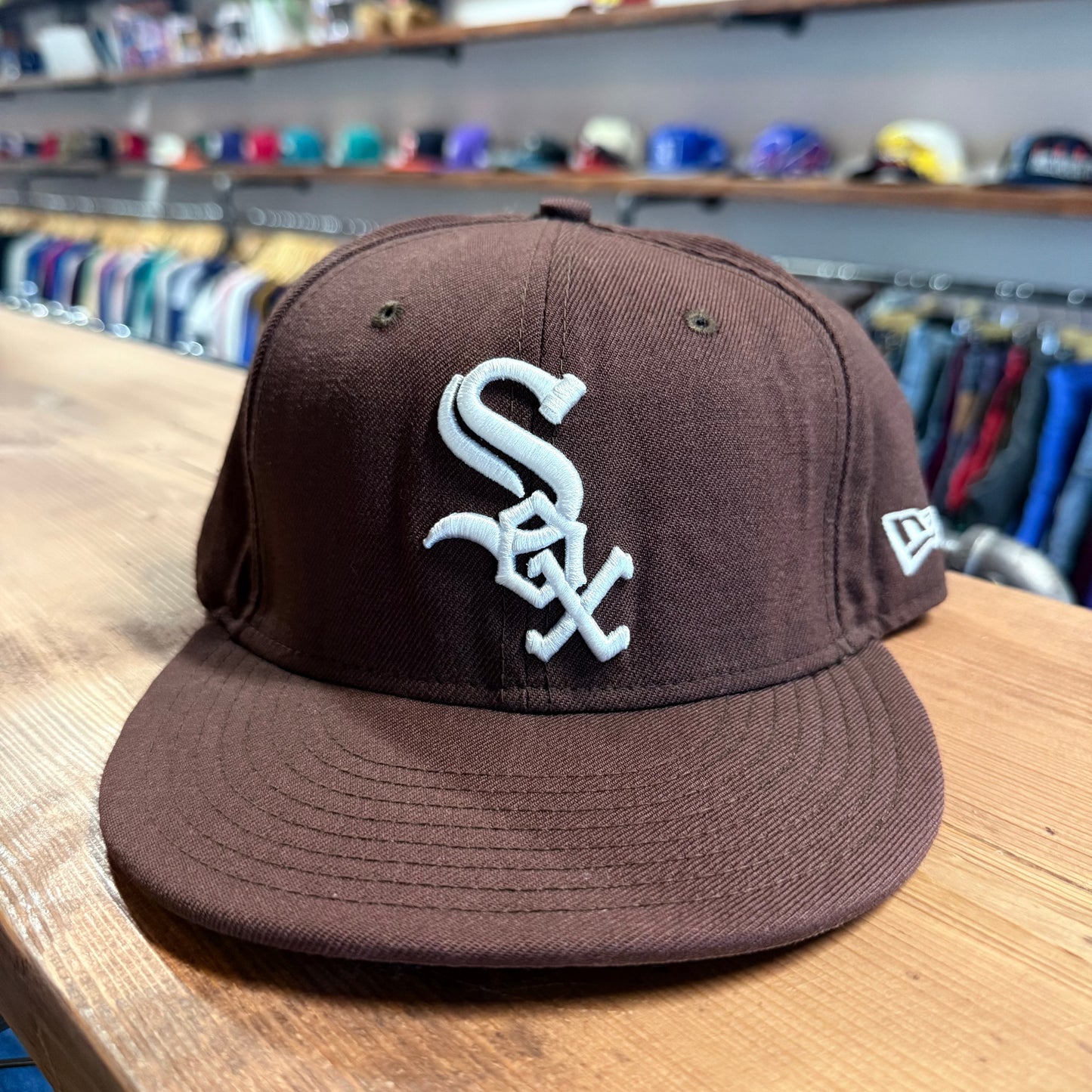 New Era Chicago White Sox Brown Fitted Hat Size 7 7/8