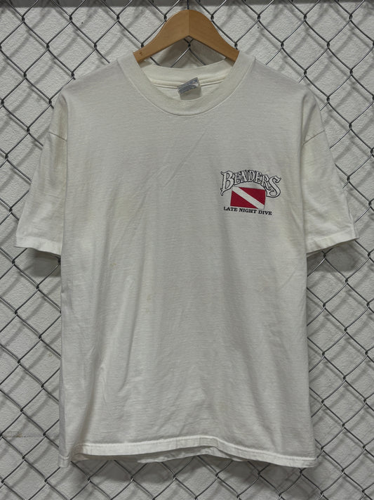 Vintage 90's Benders Late Night Dive Drop In Get Tanked Bar Graphic Tee Size XL