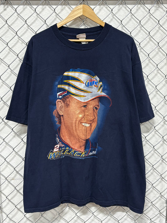 Vintage Rusty Wallace NASCAR Portrait Racing Tee Size XXL