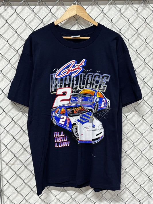 Vintage 90's NASCAR Rusty Wallace All New Look Racing Graphic Tee Size XL