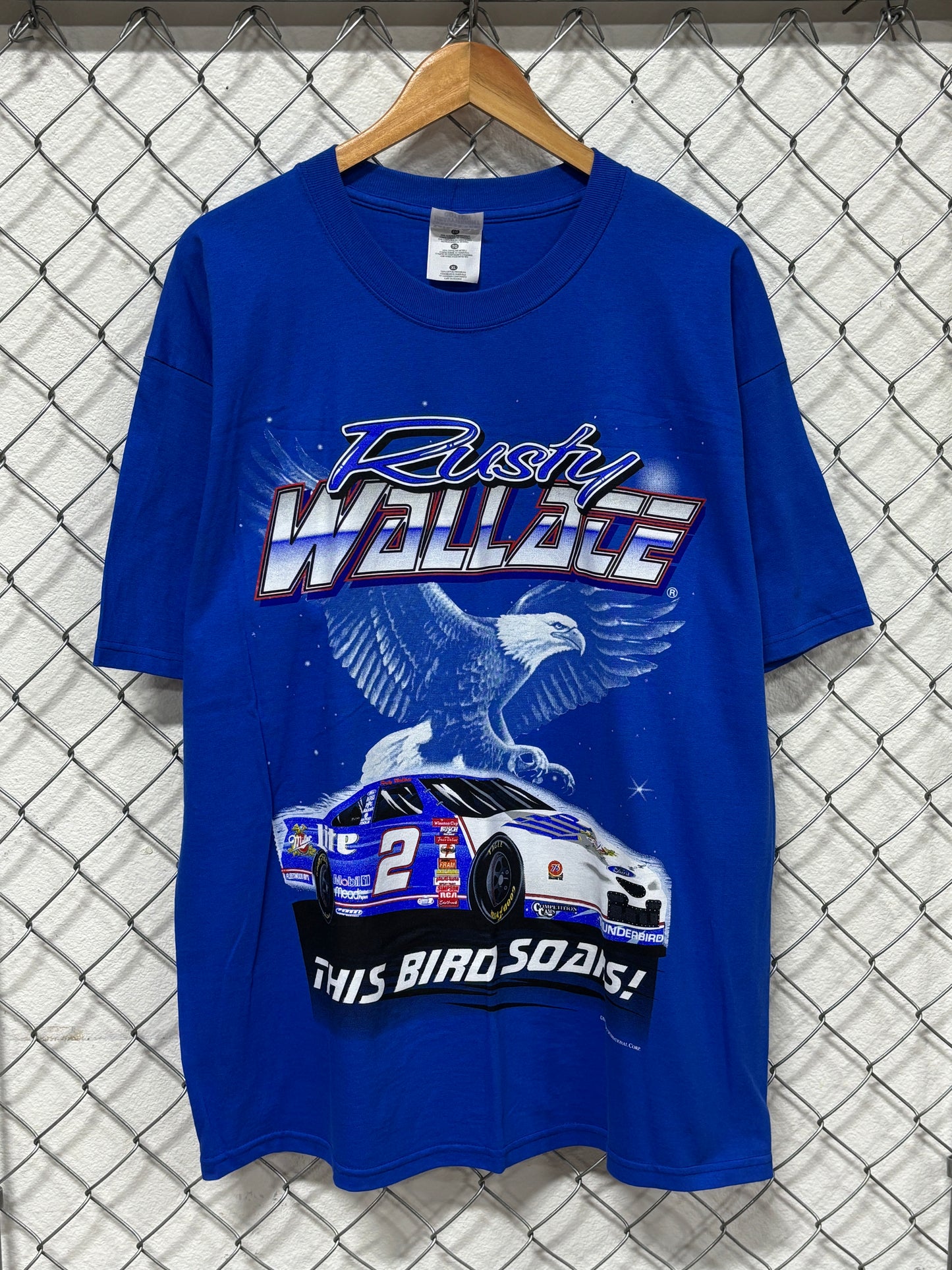 Vintage 90's NASCAR This Bird Soars Racing Graphic Tee Size XL