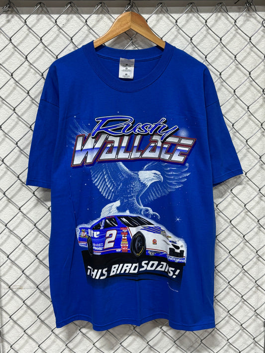 Vintage 90's NASCAR This Bird Soars Racing Graphic Tee Size XL