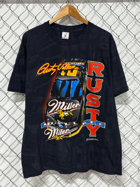Vintage 90's NASCAR Rusty Wallace Big Print Racing Graphic Tee Size XL