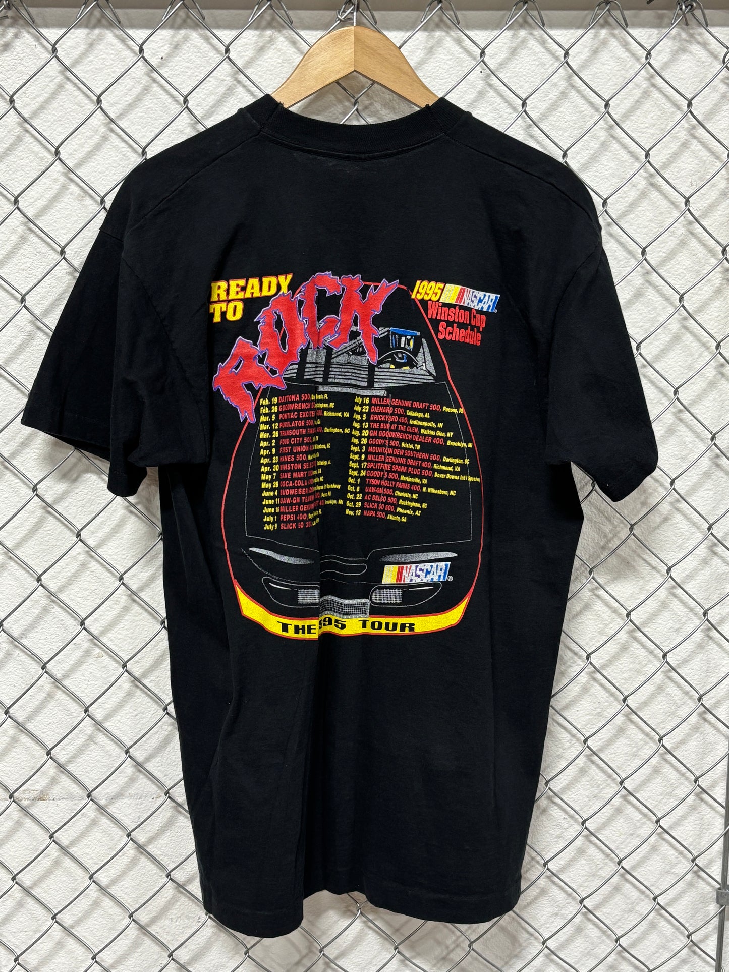 Vintage 90's NASCAR Rusty Wallace Nightmare on Wallace Street Tee Size XL
