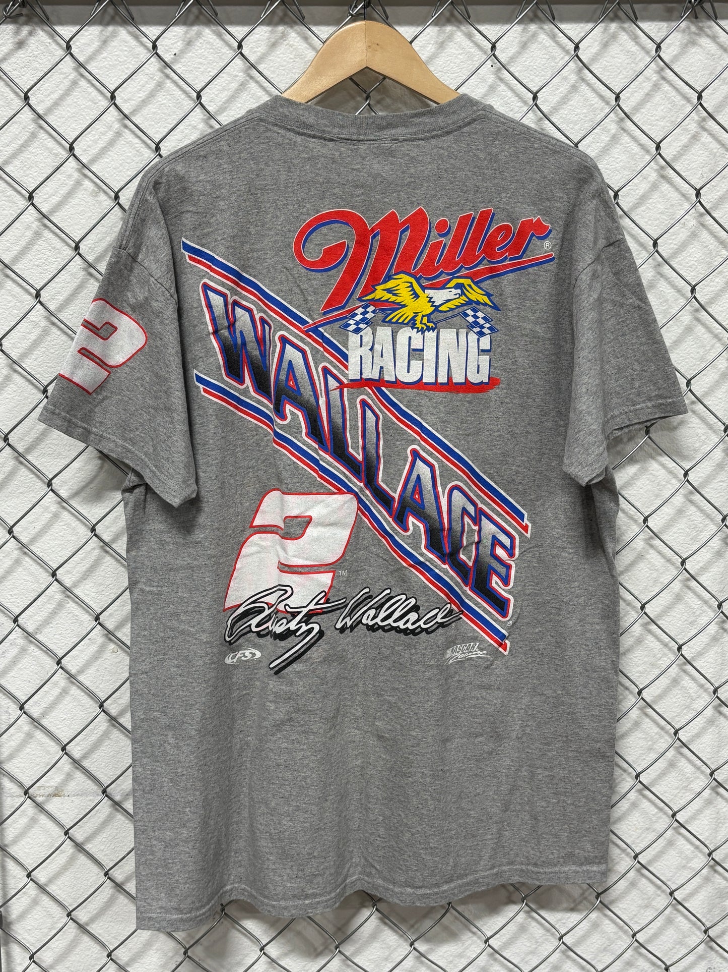 Vintage 90's NASCAR Rusty Wallace Big Print Racing Graphic Tee Size XL