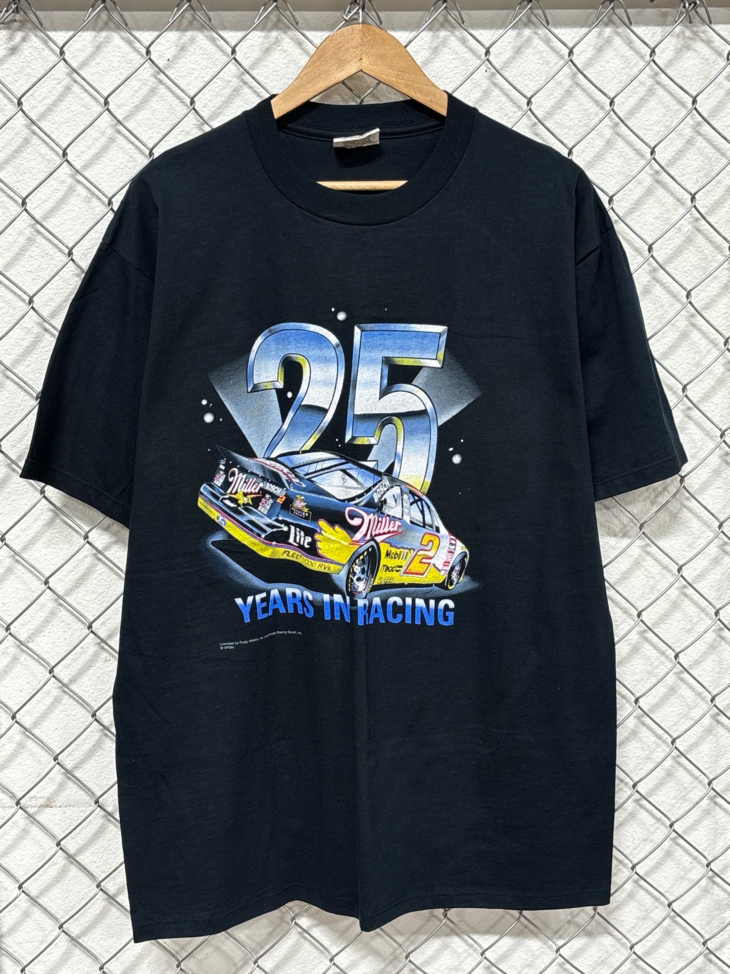 Vintage 90's NASCAR 25 Years in Racing Miller Lite Graphic Tee Size XL