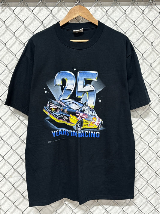 Vintage 90's NASCAR 25 Years in Racing Miller Lite Graphic Tee Size XL