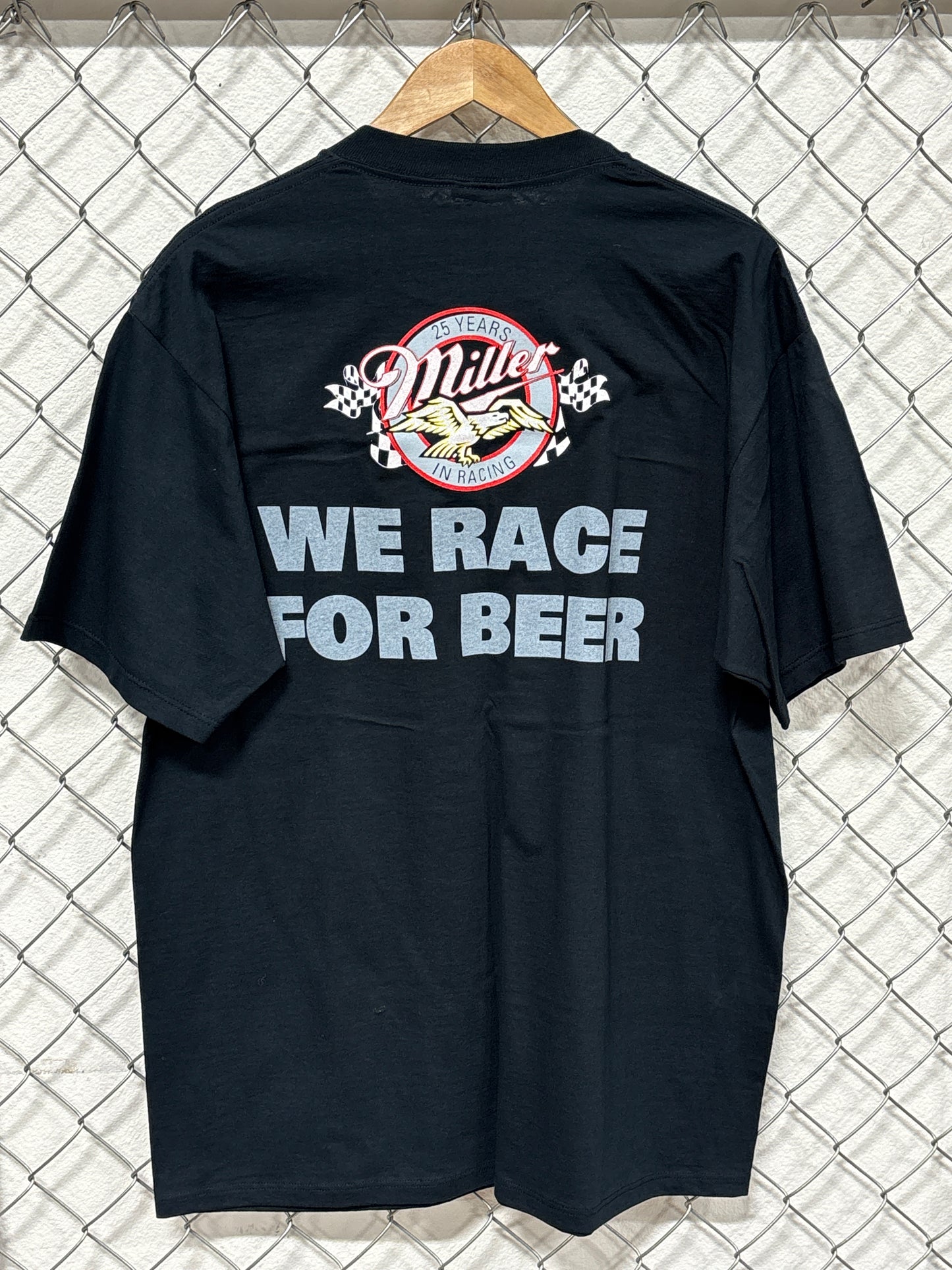Vintage 90's NASCAR 25 Years in Racing Miller Lite Graphic Tee Size XL