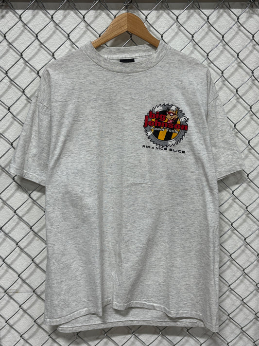 Vintage 90's Big Johnson Power Tools Funny Graphic Tee Size XL