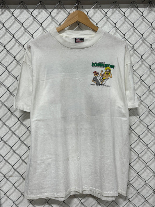 Vintage 90's Big Johnson Attorney At Large Funny Graphic Tee Size XL