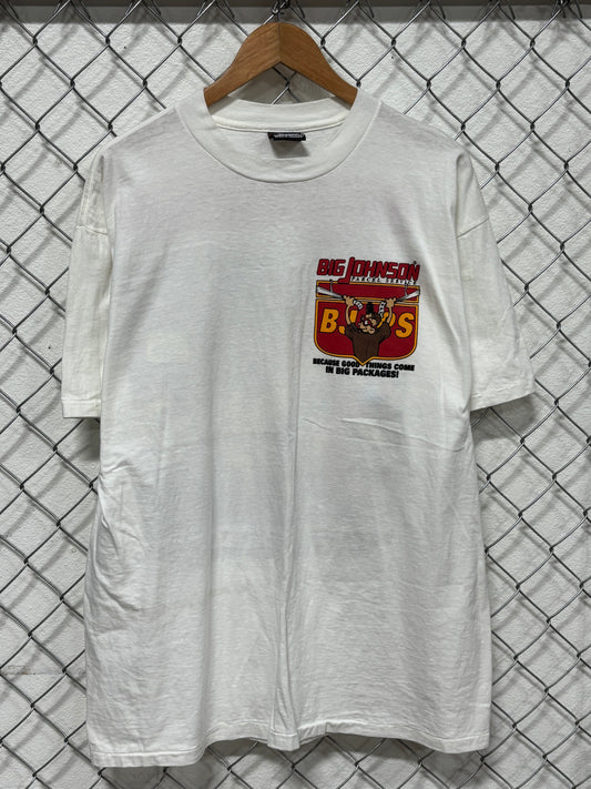 Vintage 90's Big Johnson Parcel Service Funny Graphic Tee Size XL