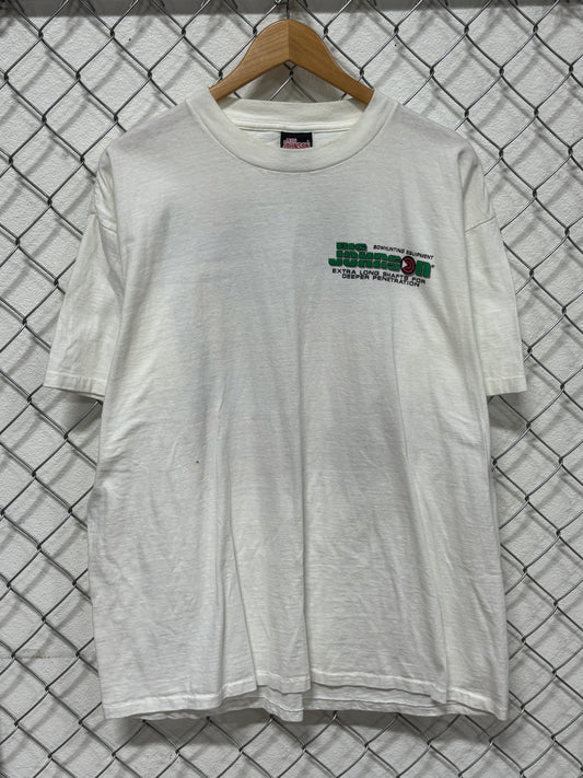 Vintage 90's Big Johnson Bowhunting Equipment Funny Graphic Tee Size XL