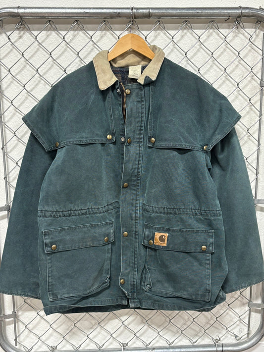 Vintage 90's Carhartt CB5043 Heart Green Duster Jacket Size Large